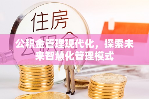 哈密公积金管理现代化，探索未来智慧化管理模式
