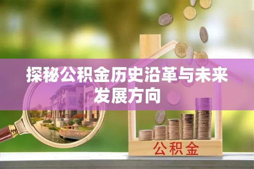 哈密探秘公积金历史沿革与未来发展方向