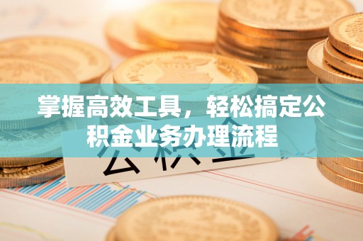 哈密掌握高效工具，轻松搞定公积金业务办理流程